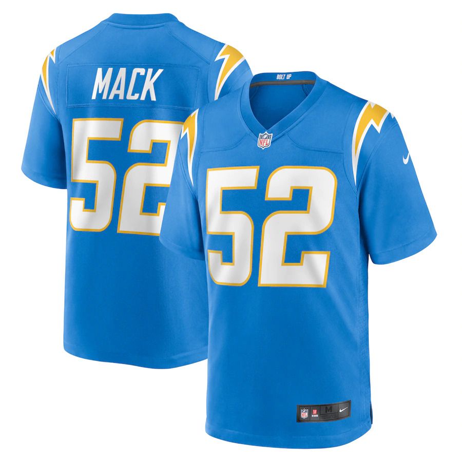 Men Los Angeles Chargers #52 Khalil Mack Nike Powder Blue Game NFL Jersey->customized more->Custom Jersey